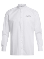 Hemd Stehkragen Weiss